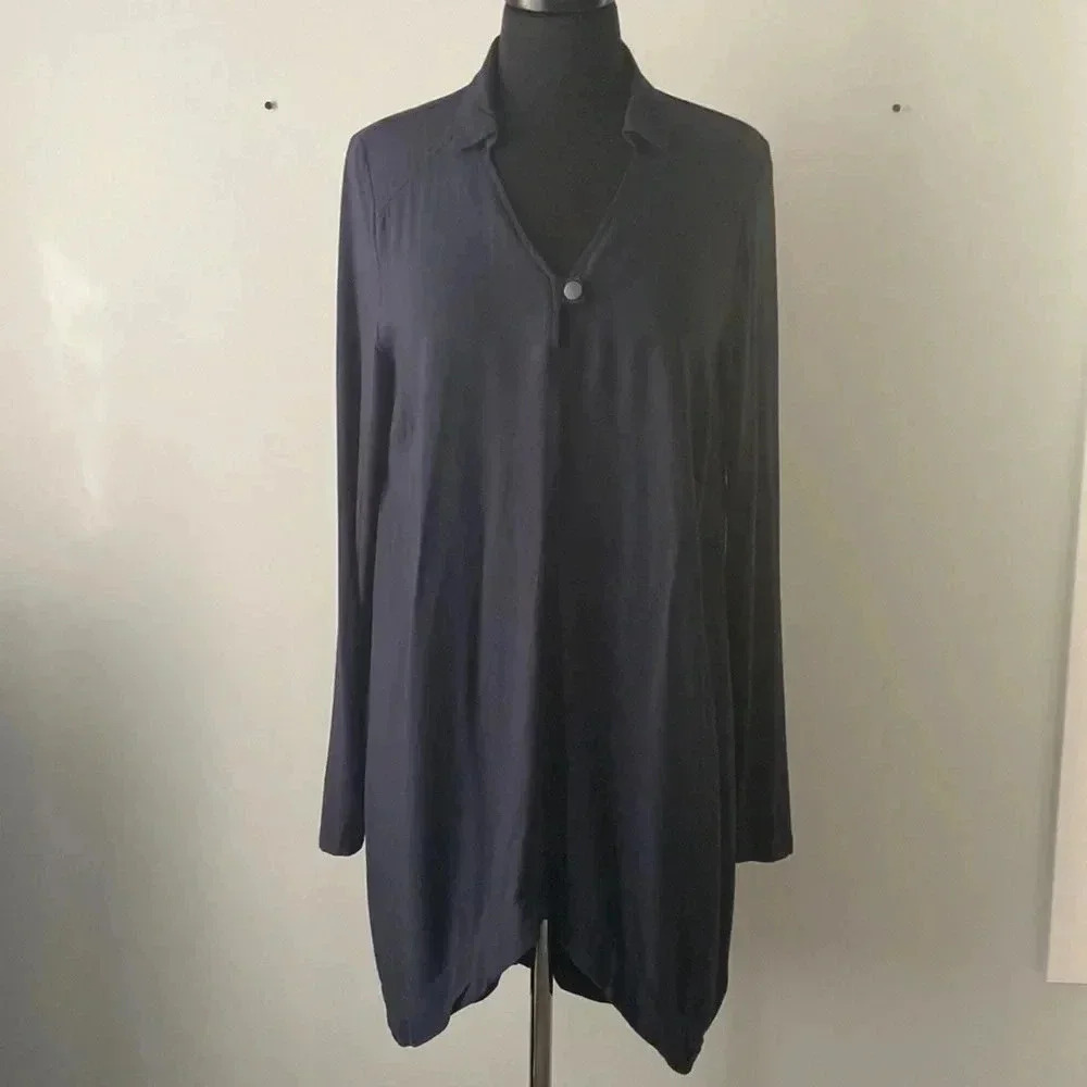 Sandwich |High- Low Longsleeve Shirt Dress